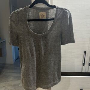 Chaser Heather Gray Short Sleeve Top
